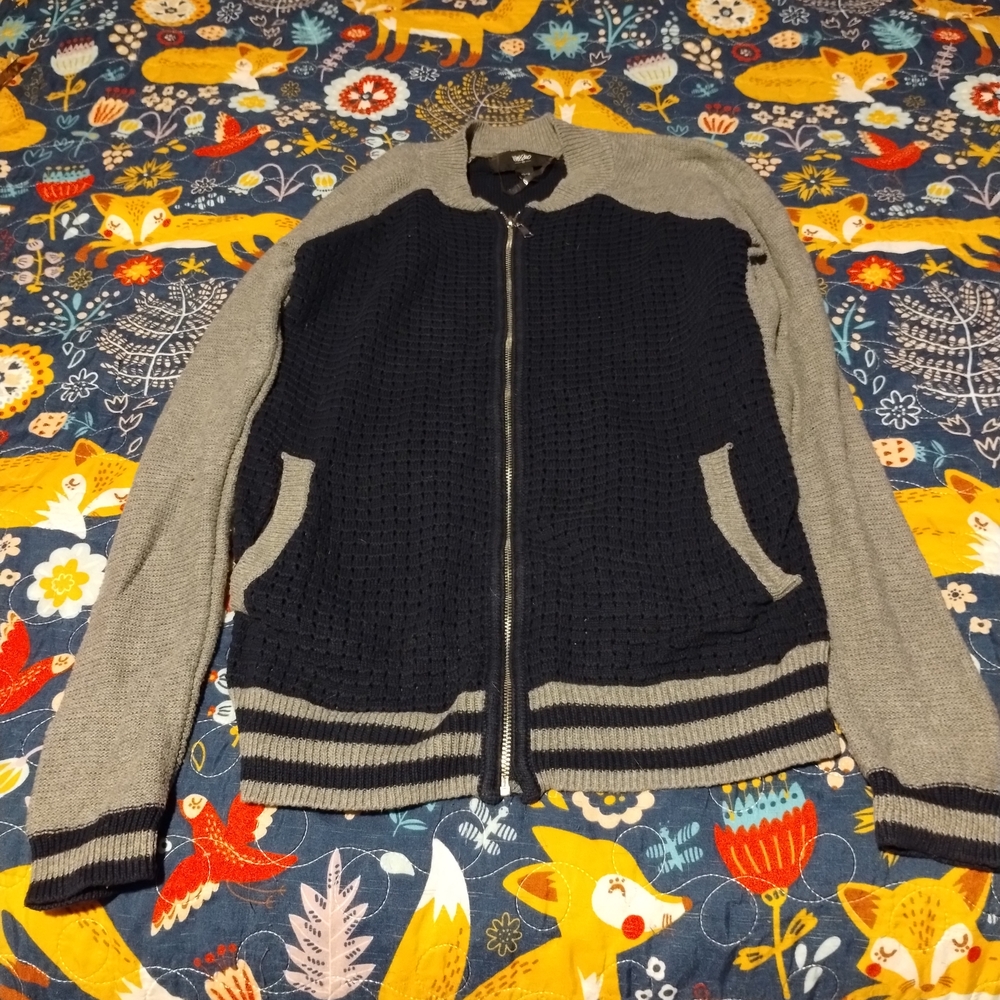 Mossimo Supply Co. Black and Gray Knit Jacket